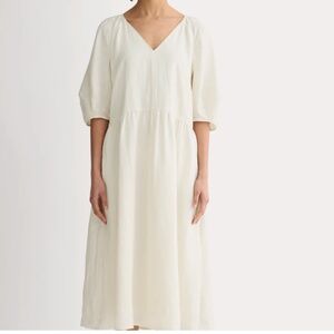 Everlane Linen Oversize Puff Sleeve Dress NWT